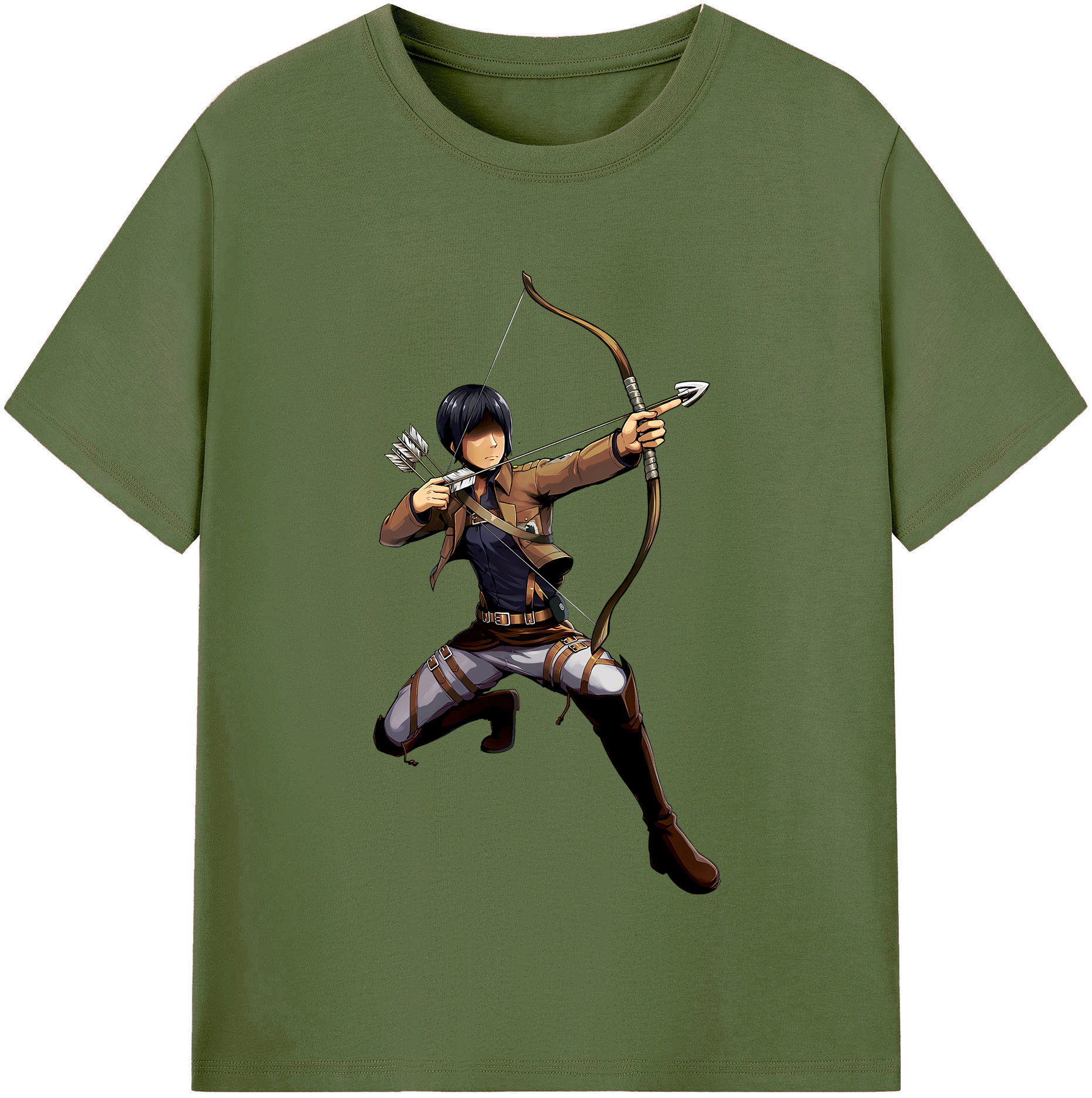 （画像用） 進撃の巨人 Attack on Titan 綿100％半袖Tシャツ（フロントプリント）